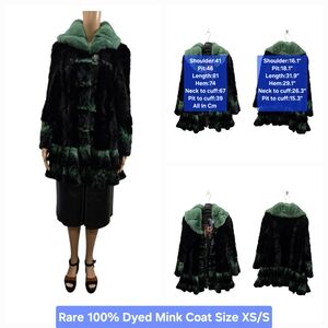 Rare 100% Dyed Mink Coat Size XS/S